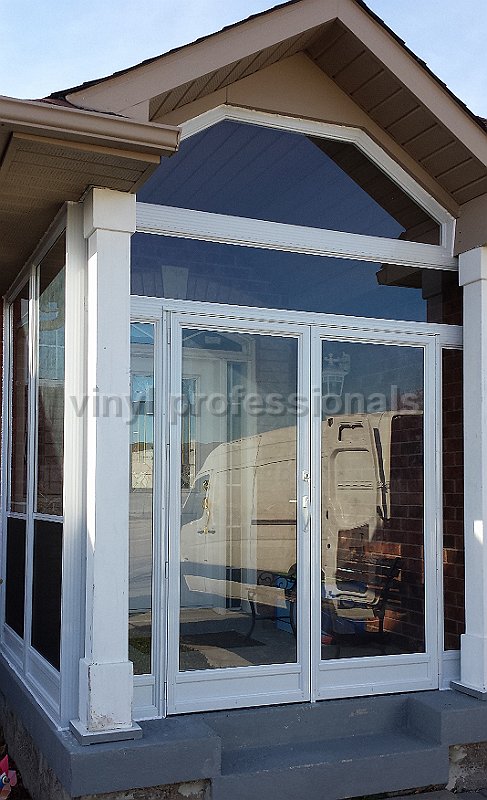 20151128_124318 Porch enclosure with a shape transom. Get a free quote now